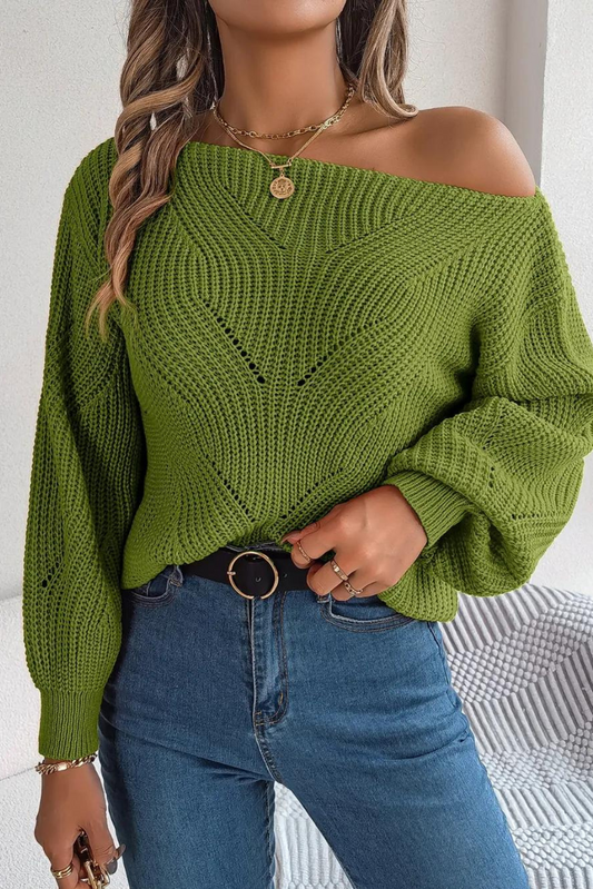 Openwork Panel Sweater