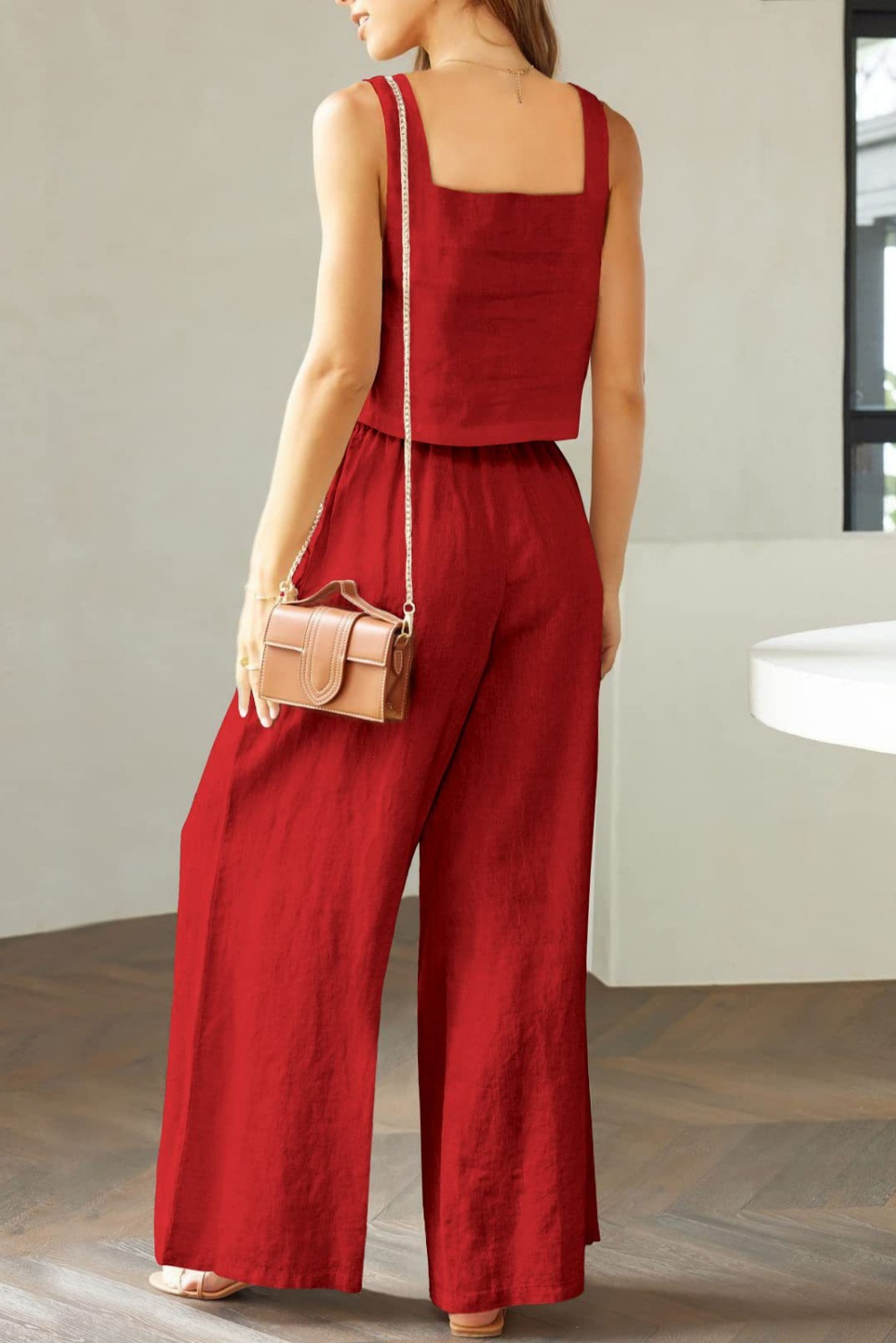 Square Me Top and Wide Leg Pants Set