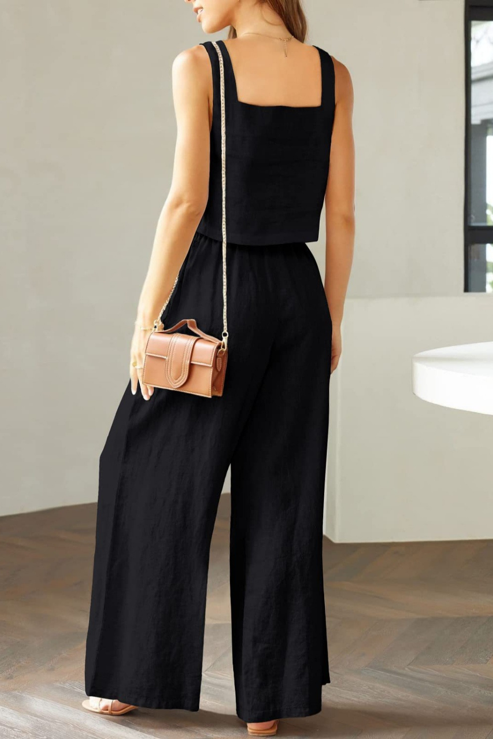 Square Me Top and Wide Leg Pants Set