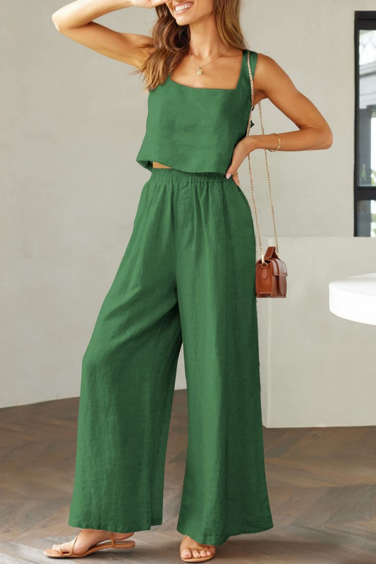 Square Me Top and Wide Leg Pants Set