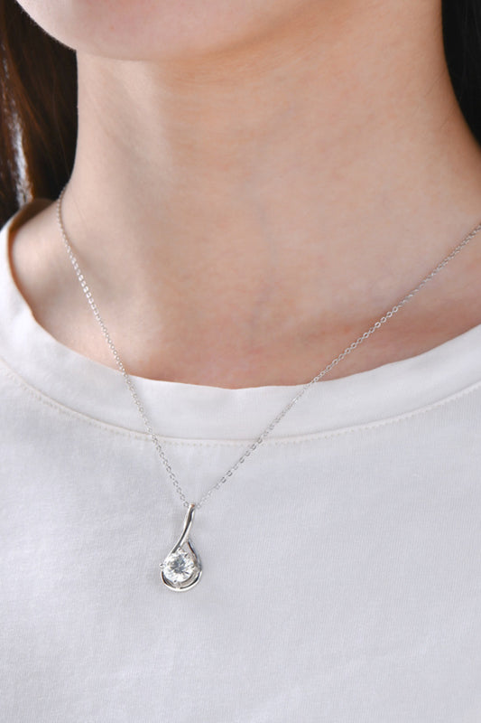 2 Carat Moissanite Infinity Sterling Silver Necklace