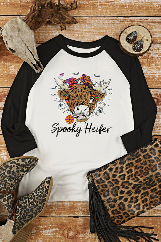 Spooky Heifer Halloween Theme T-Shirt