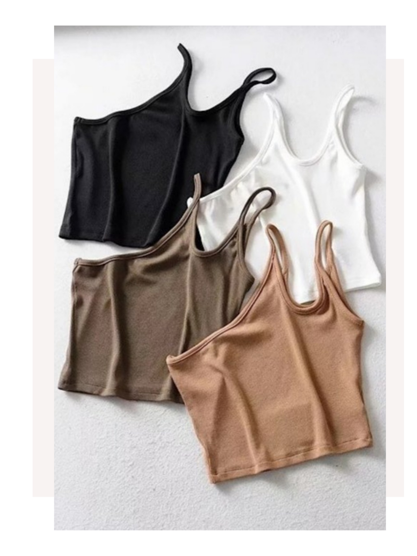 Asymmetric Double Strap Crop Top