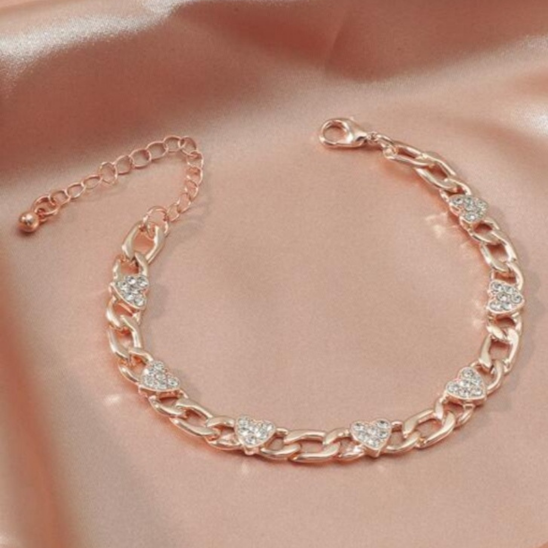 Rose Gold Heart Bracelet