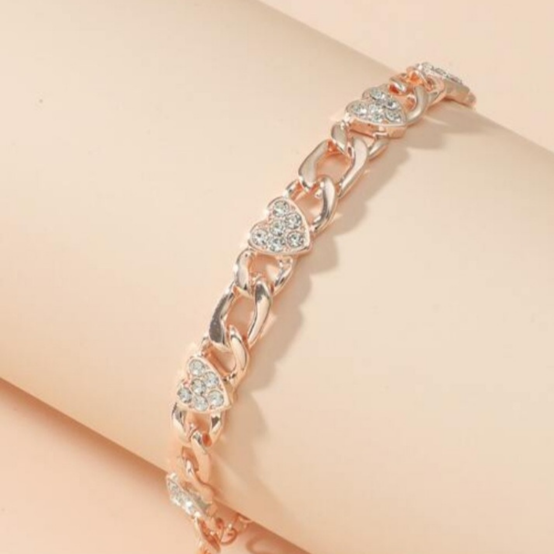 Rose Gold Heart Bracelet