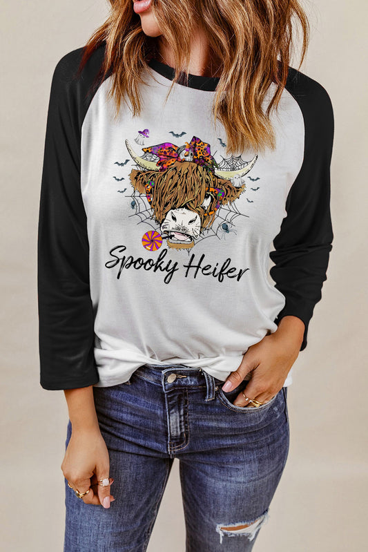 Spooky Heifer Halloween Theme T-Shirt