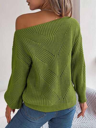 Openwork Panel Sweater