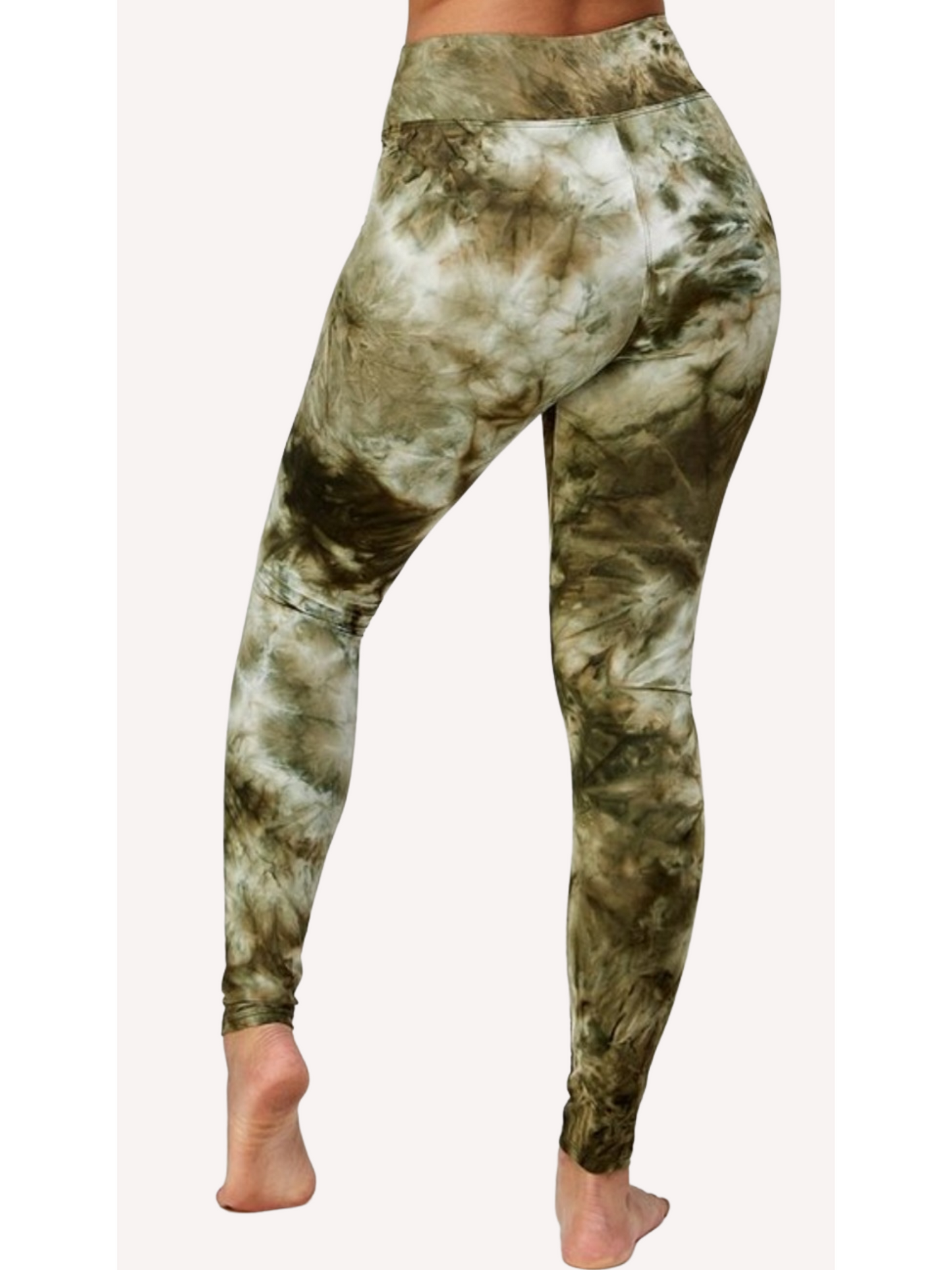 Women's Tie-dye Brushed Leggings With High Waist Band