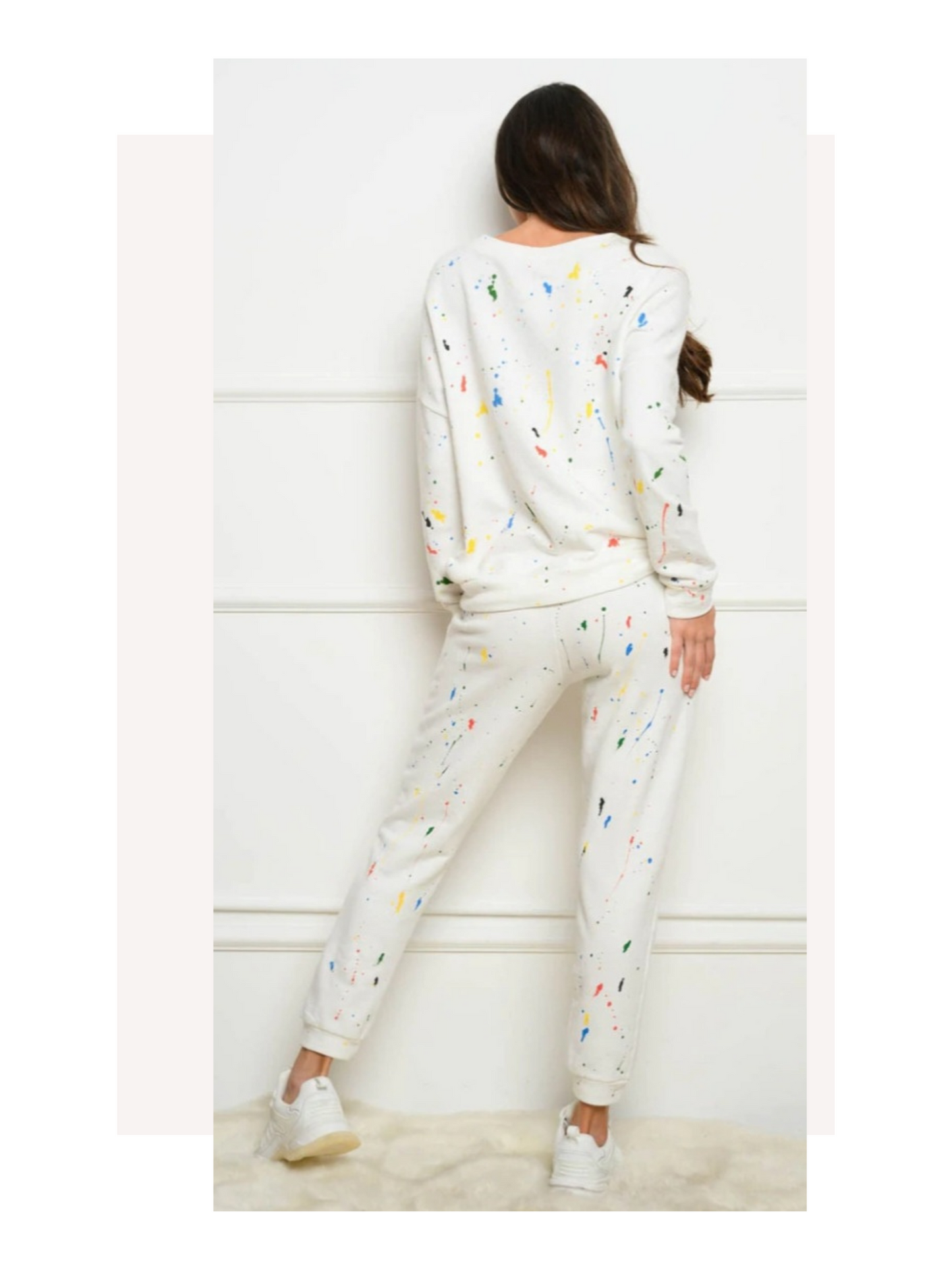 Women's Paint Splatter 2pc Jogger Set