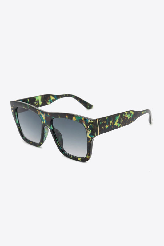 Tortoise Patterned Square Sunglasses