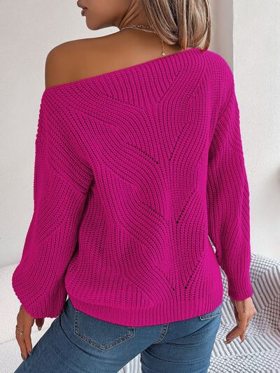 Openwork Panel Sweater