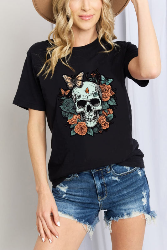 Simply Love Skull Graphic T-Shirt