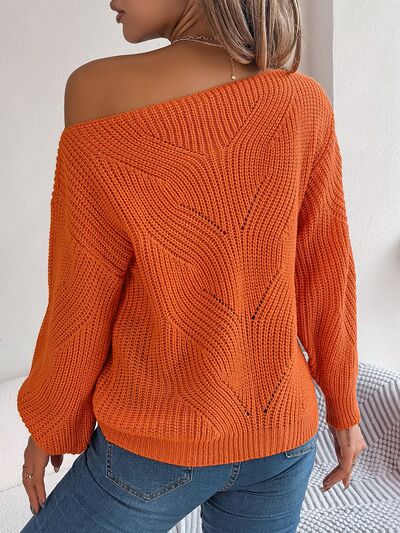 Openwork Panel Sweater