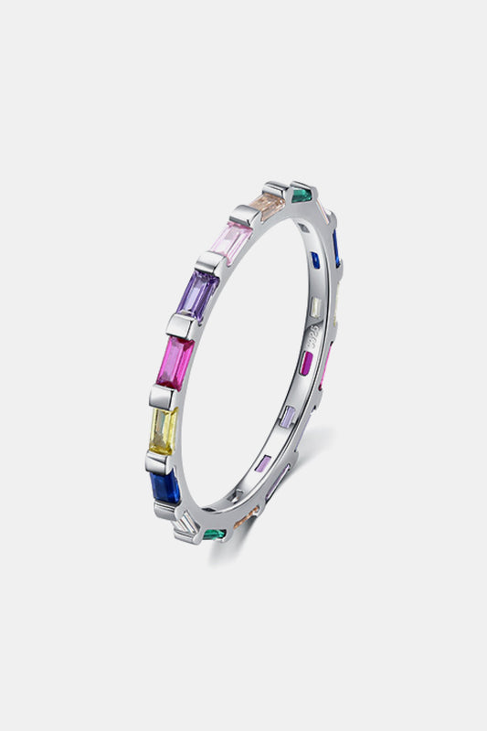 Multicolered Sterling Silver Ring